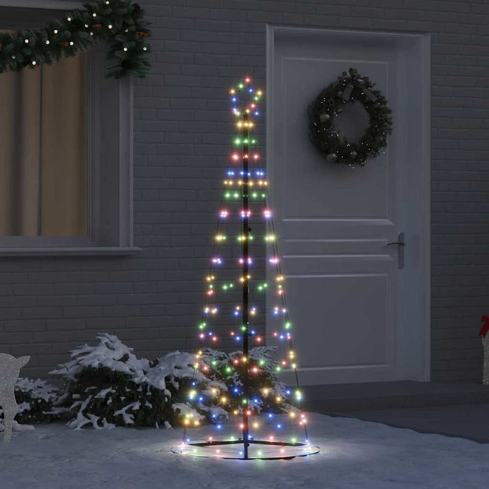 Brad de Crăciun LED EKENAS 250 cm 390 LED-uri Multicolor Oțel WALTI