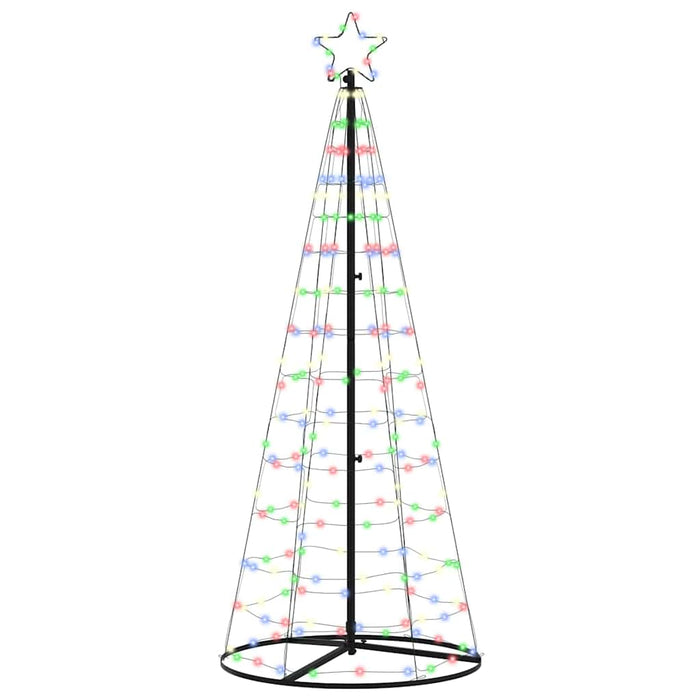 Brad de Crăciun LED EKENAS 250 cm 390 LED-uri Multicolor Oțel WALTI