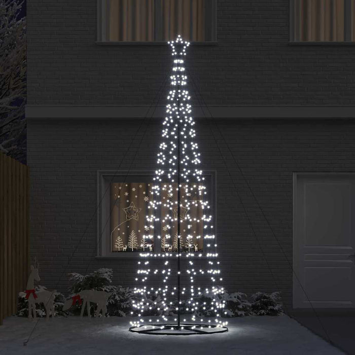 Brad de Crăciun LED EKENAS 400 cm 800 LED-uri Alb rece Oțel WALTI