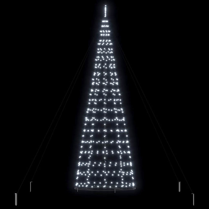 Brad de Crăciun LED EKENAS 400 cm 800 LED-uri Alb rece Oțel WALTI