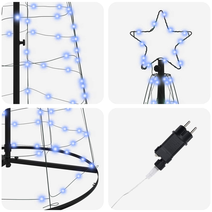 Brad de Crăciun LED EKENAS 400 cm 800 LED-uri Albastru Oțel WALTI