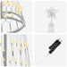 Brad de Crăciun LED Alb cald 138.5 x 138.5 x 399 cm Metal - WALTI WALTI