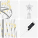 Brad de Crăciun LED Alb cald 138.5 x 138.5 x 399 cm Metal - WALTI WALTI