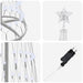 Brad de Crăciun LED Alb rece 138.5 x 138.5 x 399 cm Metal - WALTI WALTI