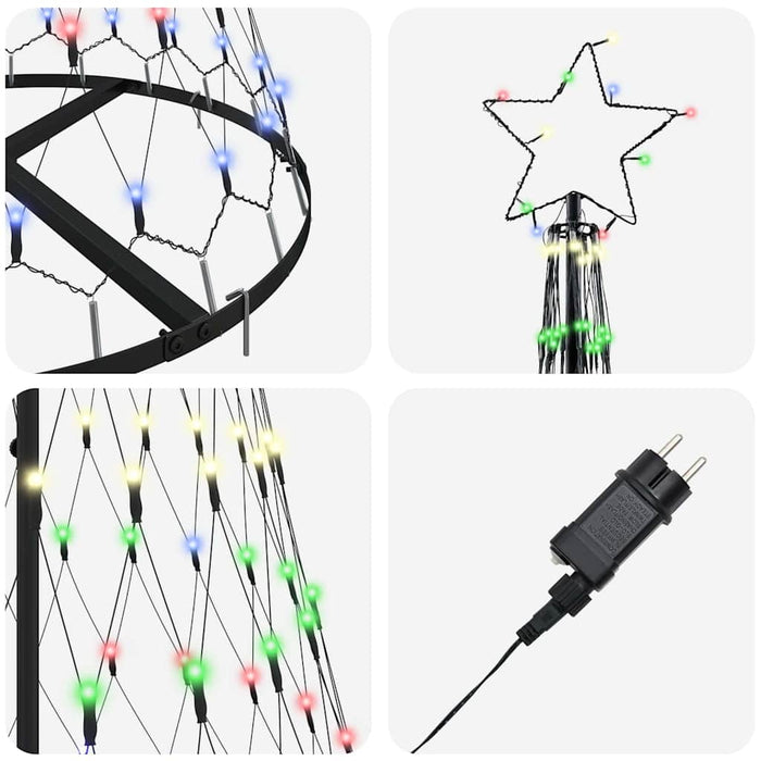 Brad de Crăciun LED cu 230 LED Multicolour 184.5 cm Metal - WALTI WALTI