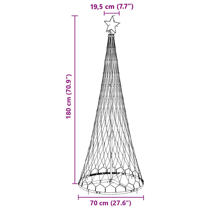 Brad de Crăciun LED cu 230 LED Multicolour 184.5 cm Metal - WALTI WALTI
