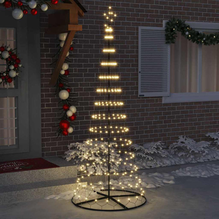 Brad de Crăciun LED cu 295 LED cu suport Alb cald 250 cm Metal - WALTI WALTI