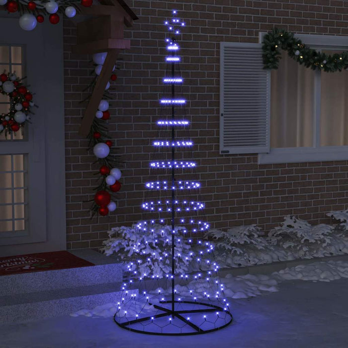 Brad de Crăciun LED cu 295 LED cu suport albastru 250 cm Metal - WALTI WALTI