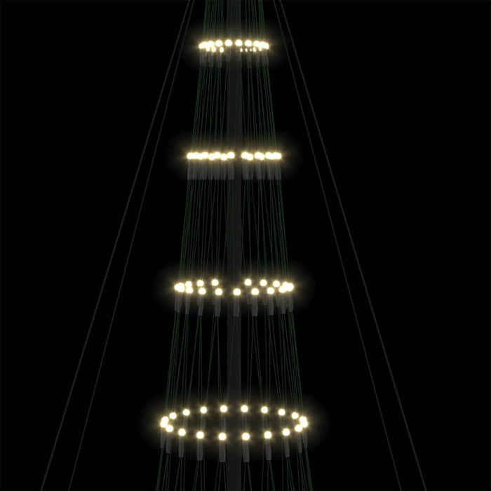 Brad de Crăciun LED cu 555 LED cu suport Alb cald 500 cm Metal - WALTI WALTI