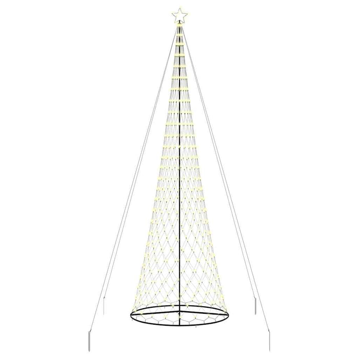 Brad de Crăciun LED cu 555 LED cu suport Alb cald 500 cm Metal - WALTI WALTI