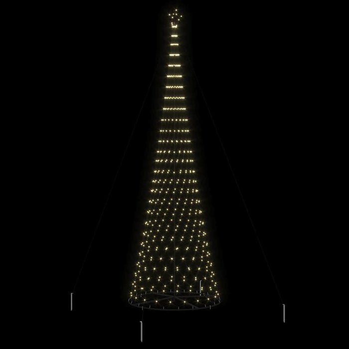 Brad de Crăciun LED cu 555 LED cu suport Alb cald 500 cm Metal - WALTI WALTI