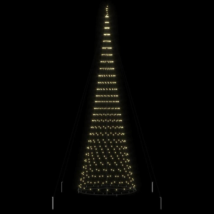 Brad de Crăciun LED cu 555 LED cu suport Alb cald 500 cm Metal - WALTI WALTI
