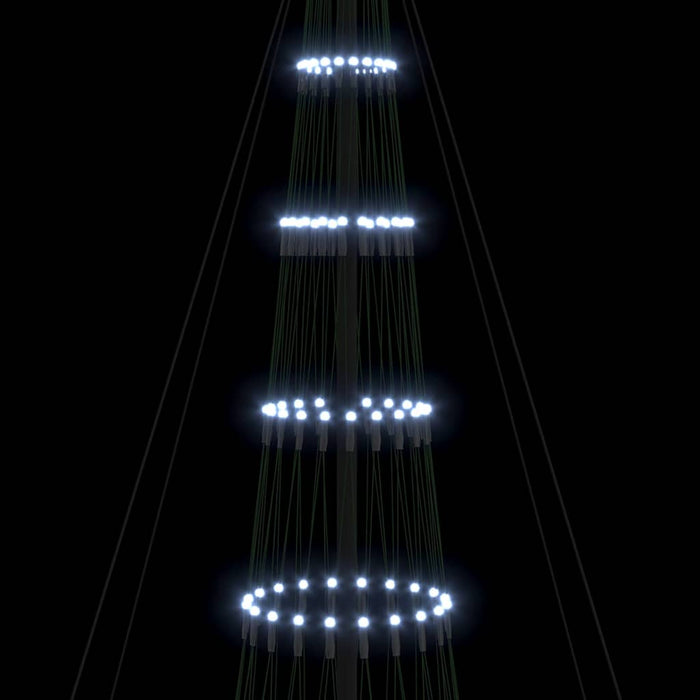 Brad de Crăciun LED cu 555 LED cu suport Alb rece 500 cm Metal - WALTI WALTI