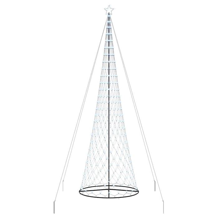 Brad de Crăciun LED cu 555 LED cu suport Alb rece 500 cm Metal - WALTI WALTI