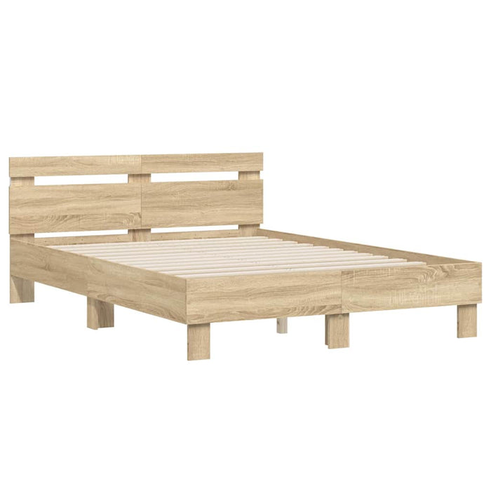 Cadru de pat cu led Sonoma 137 x 190 cm Lemn compozit - WALTI WALTI