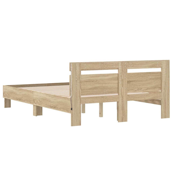 Cadru de pat cu led Sonoma 137 x 190 cm Lemn compozit - WALTI WALTI