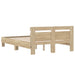 Cadru de pat cu led Sonoma 137 x 190 cm Lemn compozit - WALTI WALTI