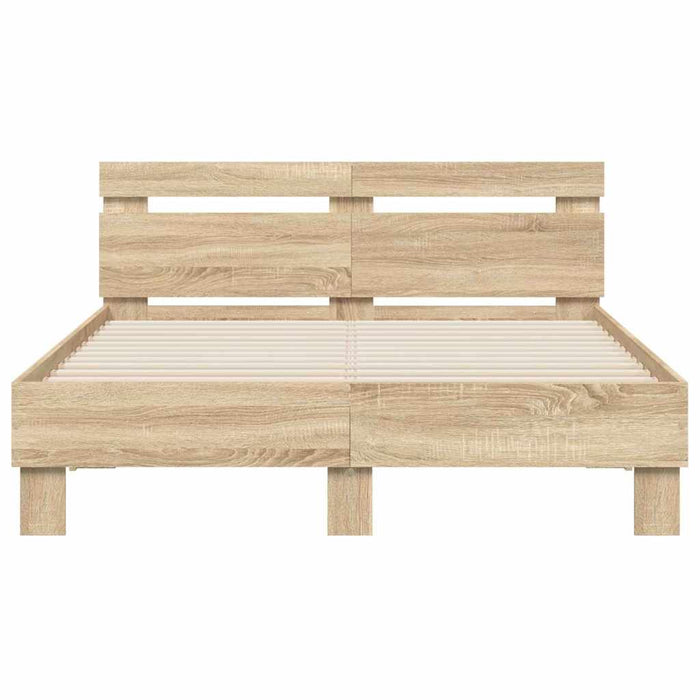 Cadru de pat cu led Sonoma 137 x 190 cm Lemn compozit - WALTI WALTI