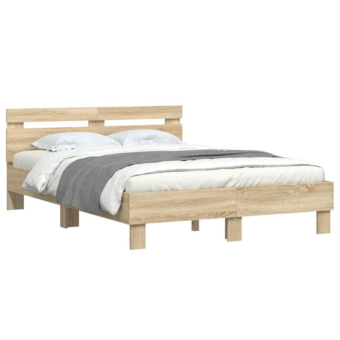 Cadru de pat cu led Sonoma 137 x 190 cm Lemn compozit - WALTI WALTI