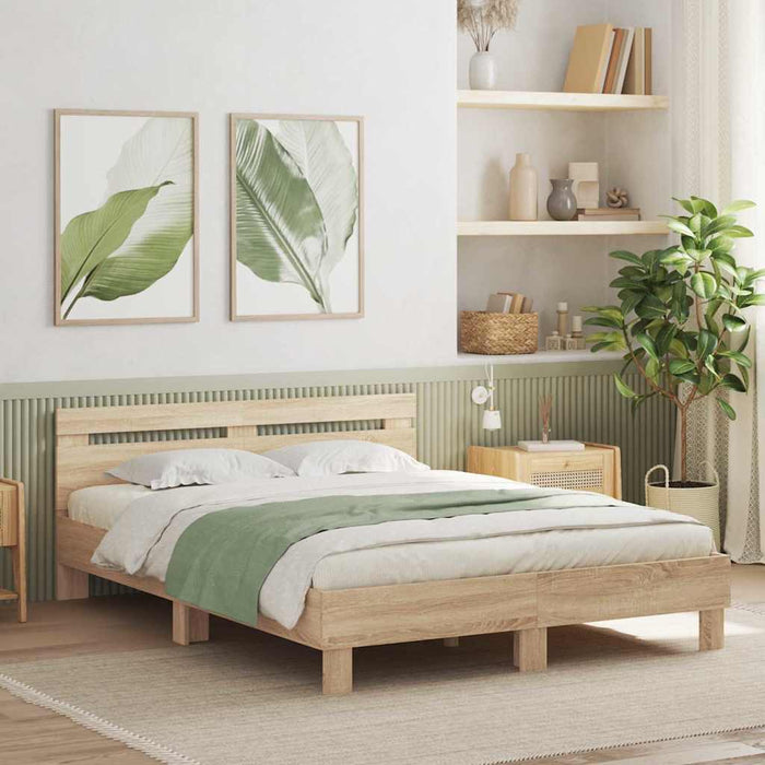 Cadru de pat cu led Sonoma 152 x 203 cm Lemn compozit - WALTI WALTI
