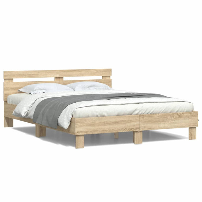 Cadru de pat cu led Sonoma 152 x 203 cm Lemn compozit - WALTI WALTI