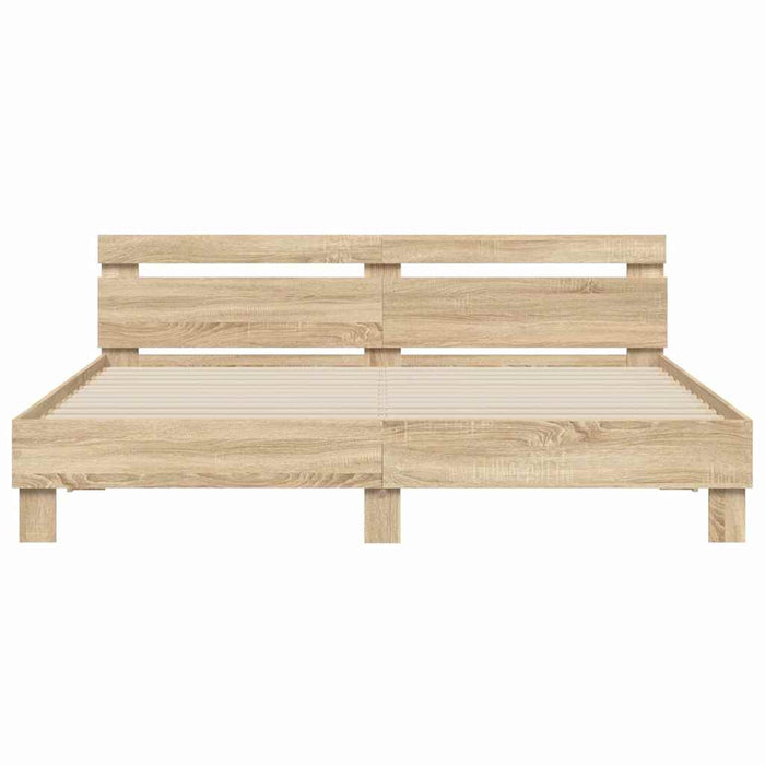 Cadru de pat cu led Sonoma 193 x 203 cm Lemn compozit - WALTI WALTI