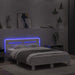Cadru de pat cu led cu headboard Alb 137 x 190 cm Lemn compozit - WALTI WALTI