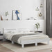 Cadru de pat cu led cu headboard Alb 137 x 190 cm Lemn compozit - WALTI WALTI