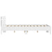 Cadru de pat cu led cu headboard Alb 137 x 190 cm Lemn compozit - WALTI WALTI