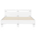Cadru de pat cu led cu headboard Alb 152 x 203 cm Lemn compozit - WALTI WALTI