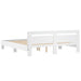 Cadru de pat cu led cu headboard Alb 193 x 203 cm Lemn compozit - WALTI WALTI