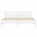 Cadru de pat cu led cu headboard Alb 193 x 203 cm Lemn compozit - WALTI WALTI