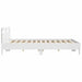 Cadru de pat cu led cu headboard Alb 193 x 203 cm Lemn compozit - WALTI WALTI