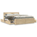 Cadru de pat cu sertar 2 pcs Sonoma 137 x 188 cm Lemn compozit - WALTI WALTI