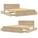 Cadru de pat cu sertar 2 pcs Sonoma 137 x 188 cm Lemn compozit - WALTI WALTI
