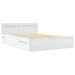Cadru de pat cu headboard 2 pcs Alb 137 x 188 cm Lemn compozit - WALTI WALTI