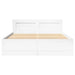 Cadru de pat cu headboard 2 pcs Alb 137 x 188 cm Lemn compozit - WALTI WALTI