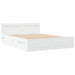 Cadru de pat cu headboard 2 pcs Alb 150 x 200 cm Lemn compozit - WALTI WALTI