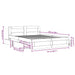 Cadru de pat cu headboard 2 pcs Alb 150 x 200 cm Lemn compozit - WALTI WALTI