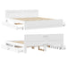 Cadru de pat cu headboard 2 pcs Alb 193 x 203 cm Lemn compozit - WALTI WALTI