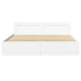 Cadru de pat cu headboard 2 pcs Alb 193 x 203 cm Lemn compozit - WALTI WALTI