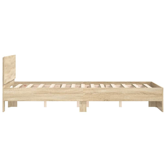 Cadru de pat cu headboard Sonoma 137 x 190 cm Lemn compozit - WALTI WALTI