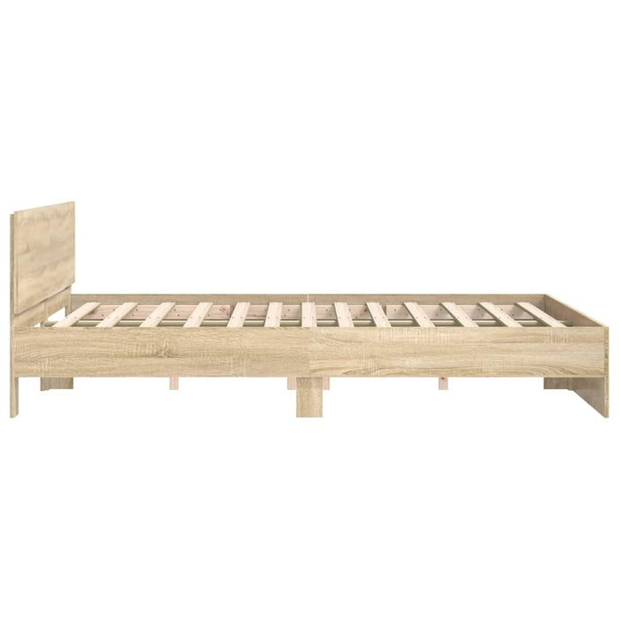 Cadru de pat cu headboard Sonoma 152 x 203 cm Lemn compozit - WALTI WALTI