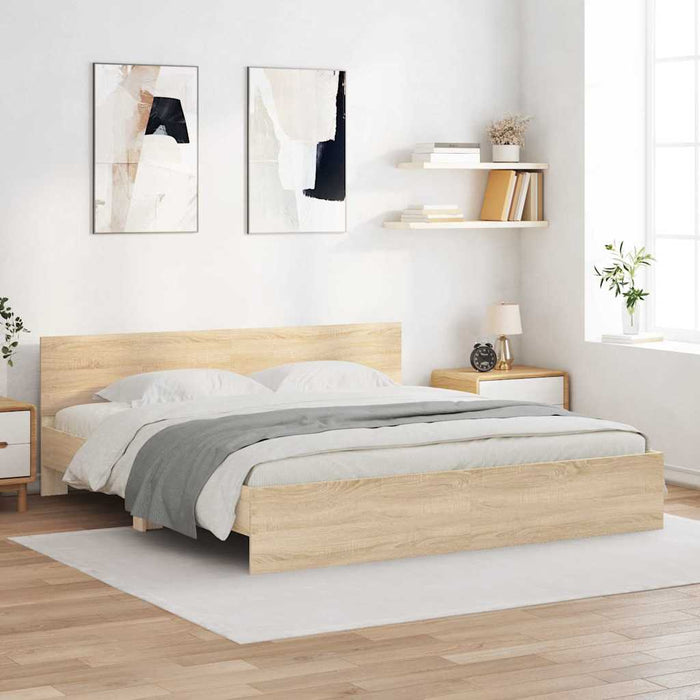Cadru de pat Pe perete Sonoma 193 x 203 cm Lemn prelucrat WALTI