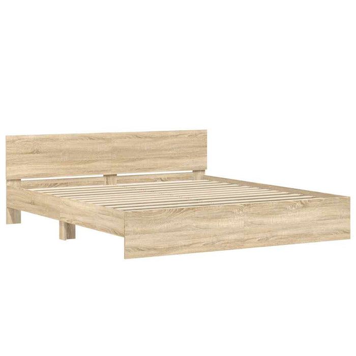 Cadru de pat Pe perete Sonoma 193 x 203 cm Lemn prelucrat WALTI