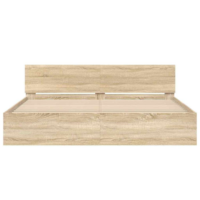 Cadru de pat Pe perete Sonoma 193 x 203 cm Lemn prelucrat WALTI