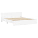 Cadru de pat cu headboard Alb 137 x 190 cm Lemn compozit - WALTI WALTI