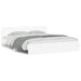 Cadru de pat cu headboard Alb 137 x 190 cm Lemn compozit - WALTI WALTI