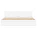 Cadru de pat cu headboard Alb 137 x 190 cm Lemn compozit - WALTI WALTI