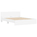 Cadru de pat cu headboard Alb 152 x 203 cm Lemn compozit - WALTI WALTI